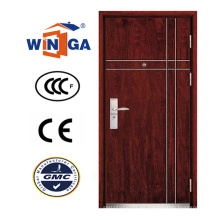 Puerta blindada de madera de MDF de la seguridad del diseño simple (W-A17)